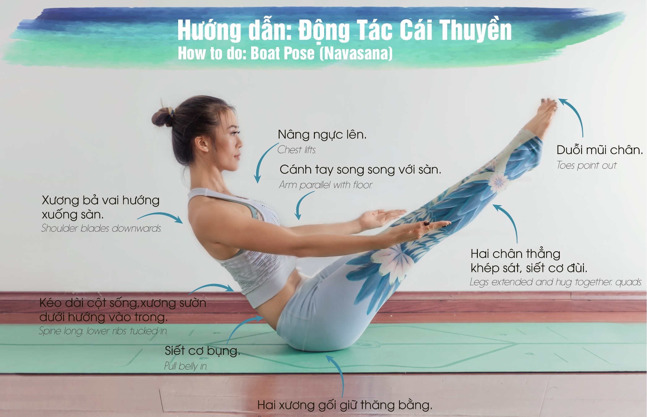 Anh 1 dong tac yoga tao hinh con thuyen - 12 bài tập yoga giảm cân nhanh nhất áp dụng hiệu quả ngay tại nhà