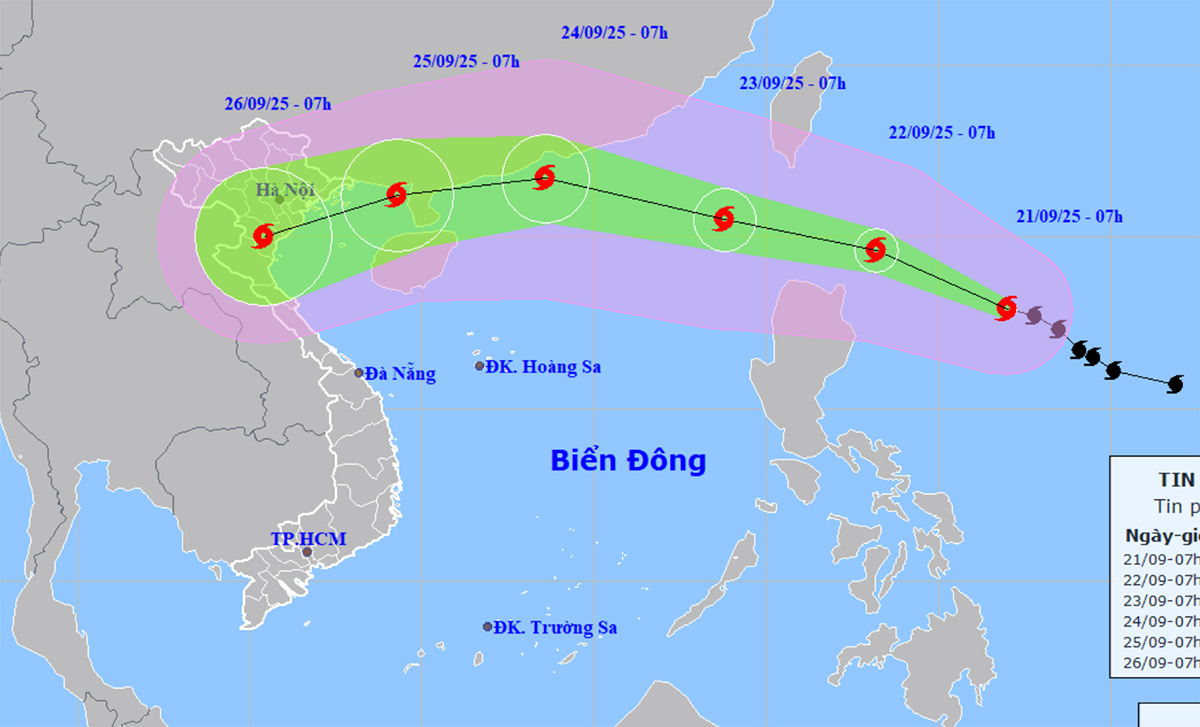 Bão Ragasa vào Biển Đông, cảnh báo rủi ro thiên tai cấp 4